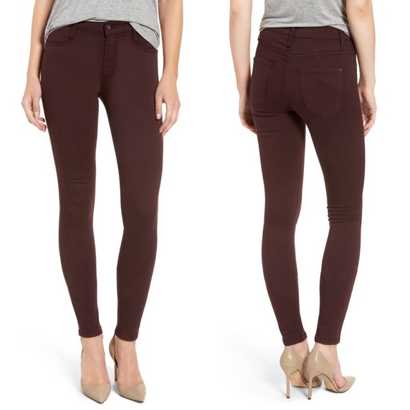 James Jeans Denim - James Jeans Twiggy Sienna Burgundy Skinny Size 28